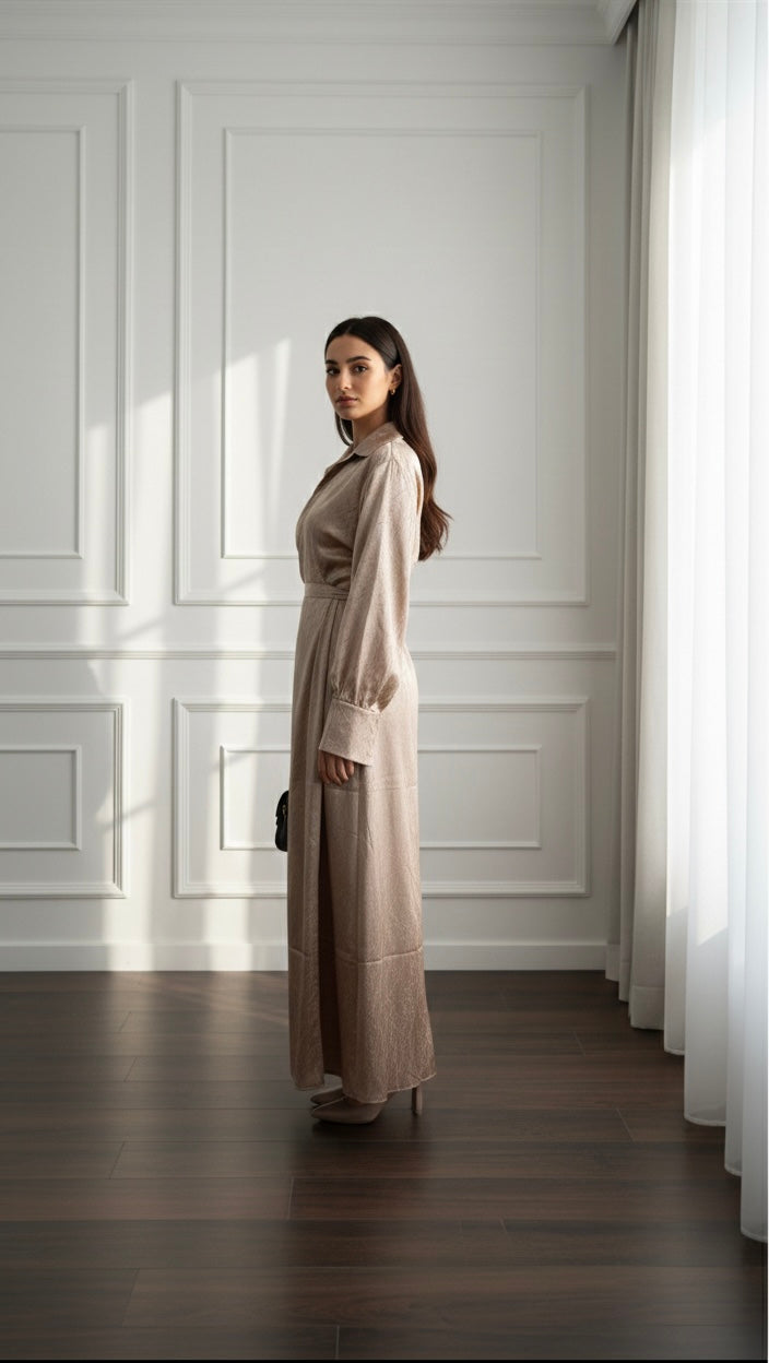 BROCAT BEIGE DRESS