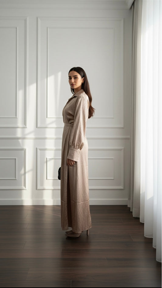BROCAT BEIGE DRESS